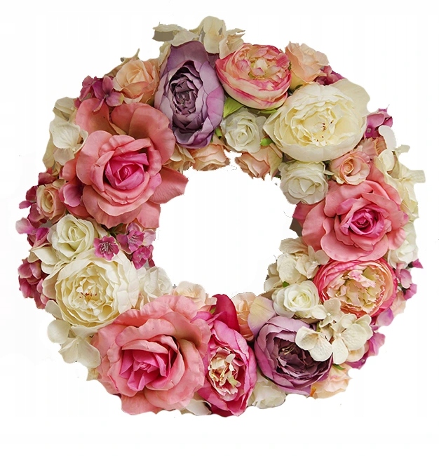 WIANEK KWIATOWY RÓŻOWY