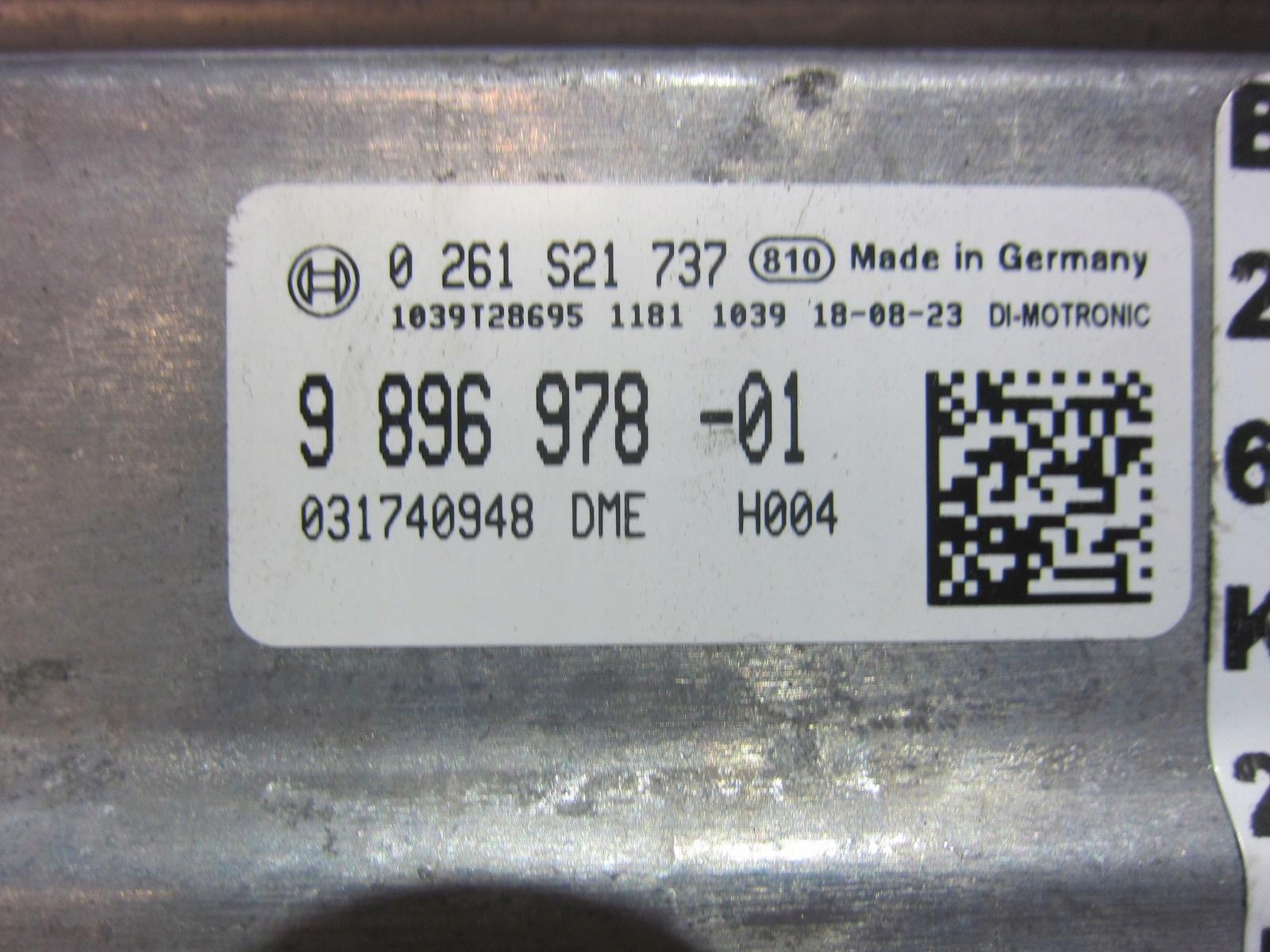 BMW X3 G01 B46 computer control unit of the engine module 8744139 12148678938 9896978