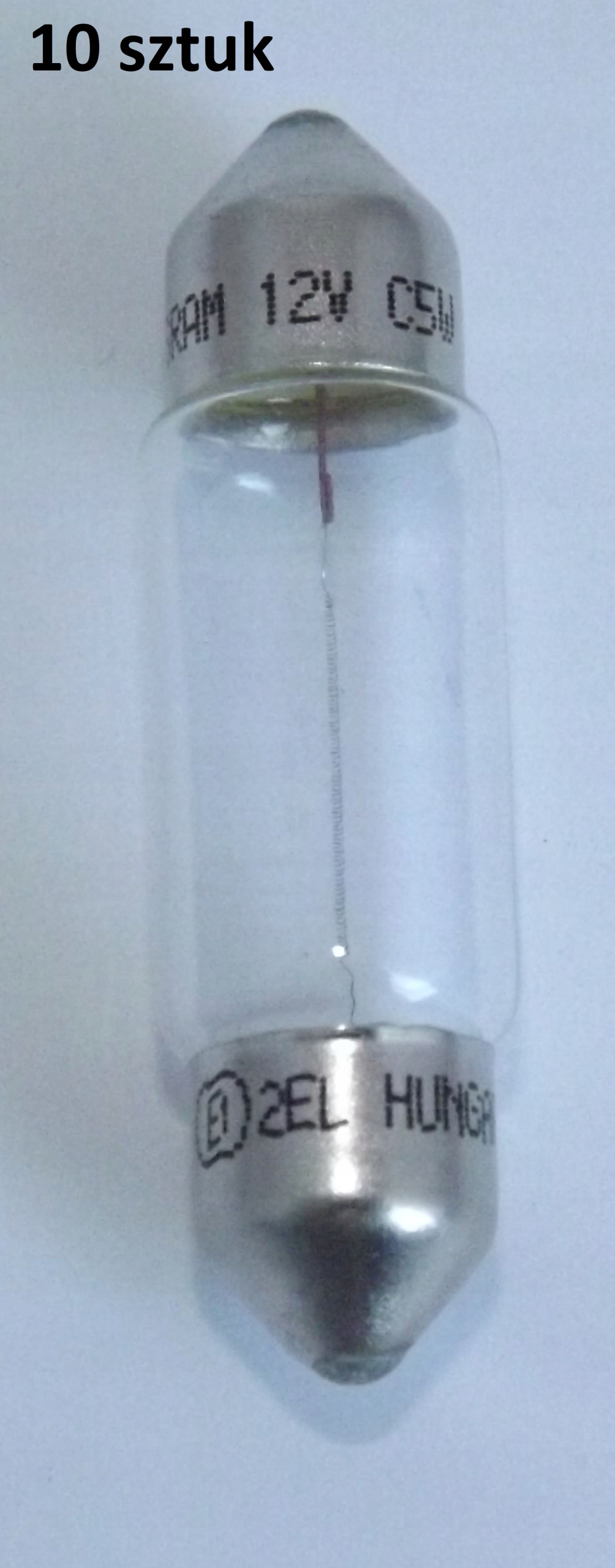 Żarówka 12V 5W C5W SV8,5x8 37 mm RURKA 10 sztuk