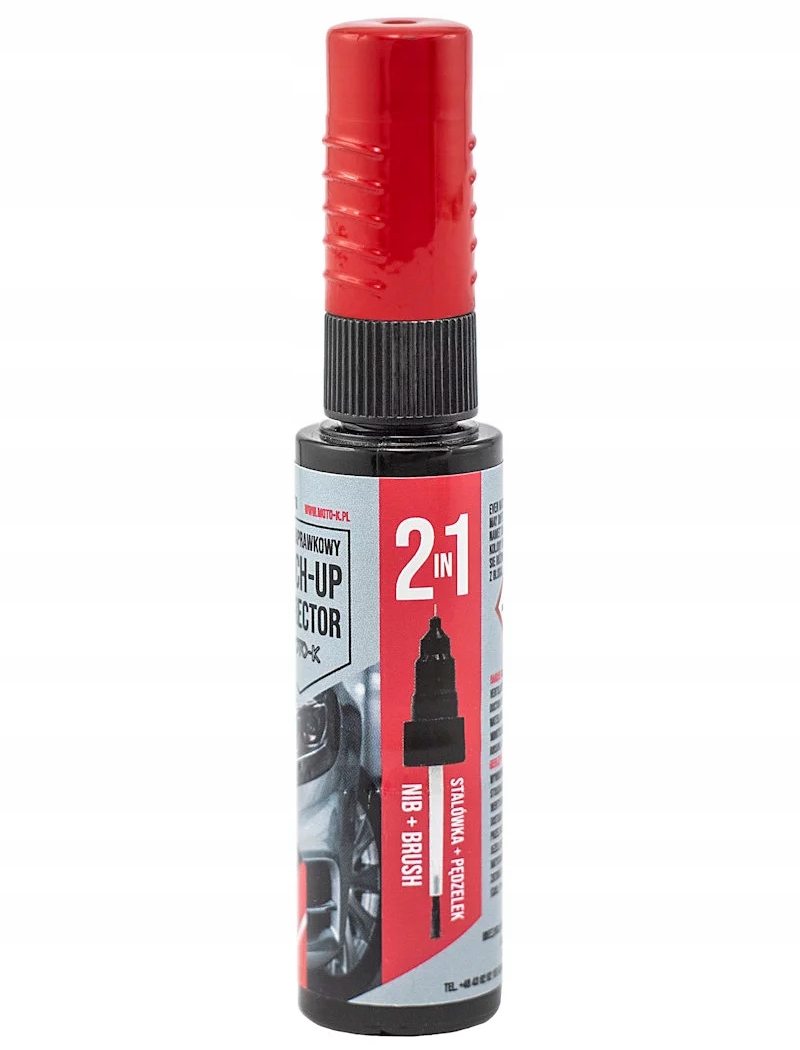 Moto-k lakier zaprawkowy zaprawka z rapidografem Czerwony Połysk 225 12ml