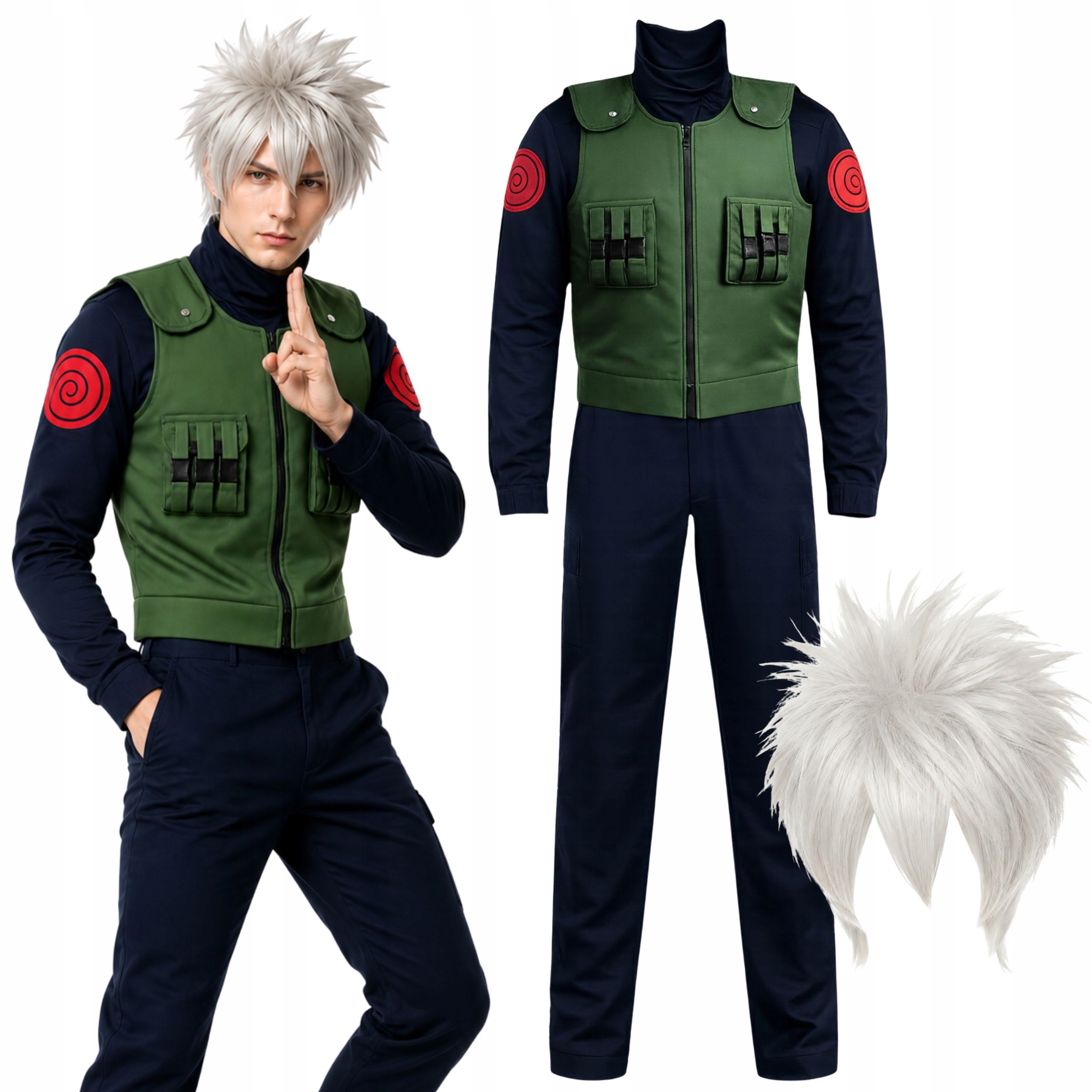 Kostým Naruto Kakashi Hatake Anime Cosplay Ninja Paruka Set 152 158 CM