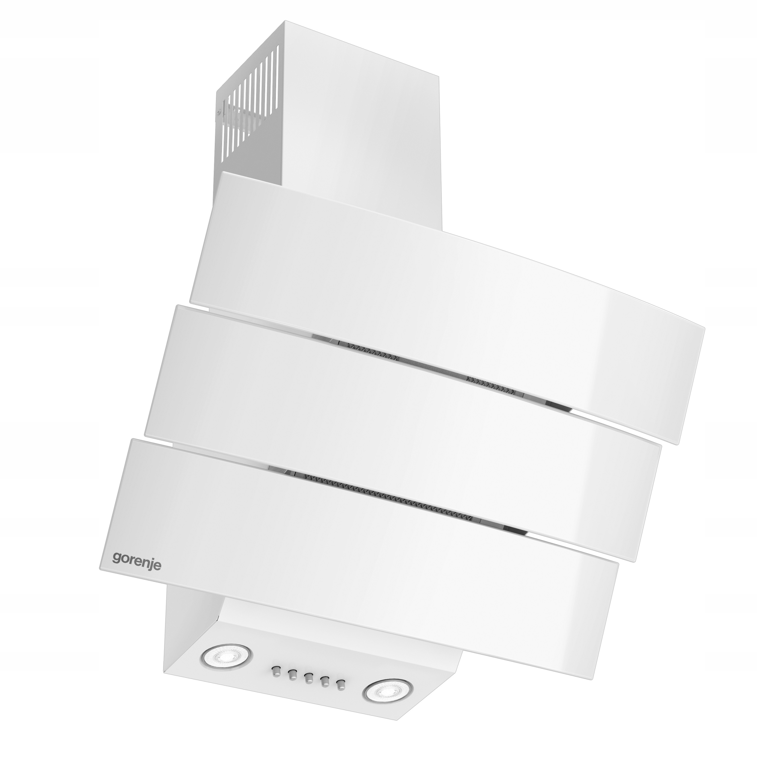 Okap Gorenje DVS62AW/2 340 m3/h Skośny Biały Ledy