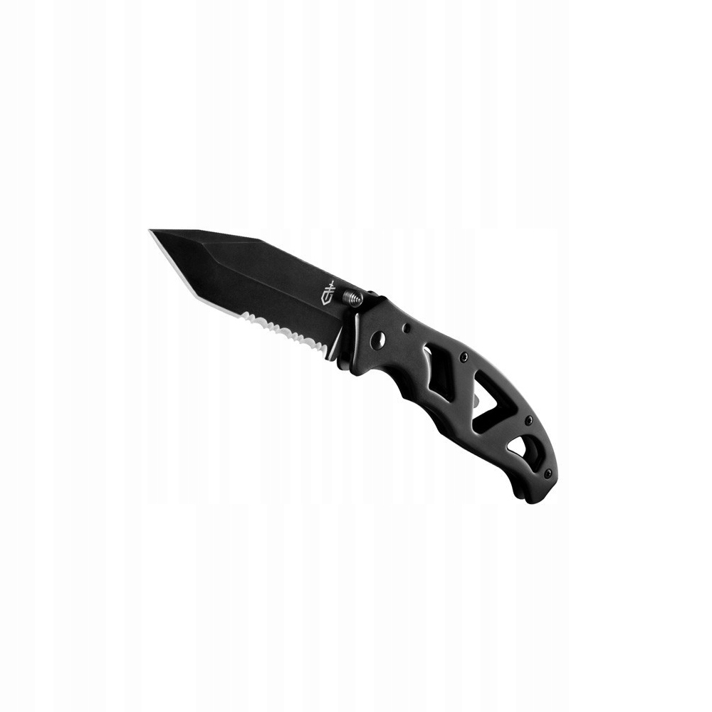 Gerber 31-003635 Paraframe II Serrated Black nóż kieszonkowy 8,6 cm, czarny