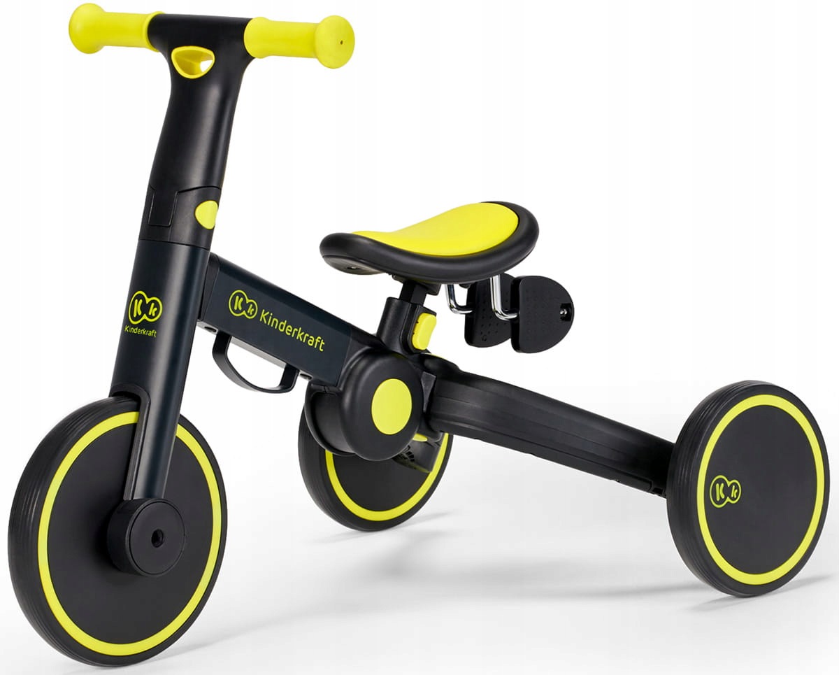 Kinderkraft 4Trike Rowerek trójkołowy 3w1 Black Volt