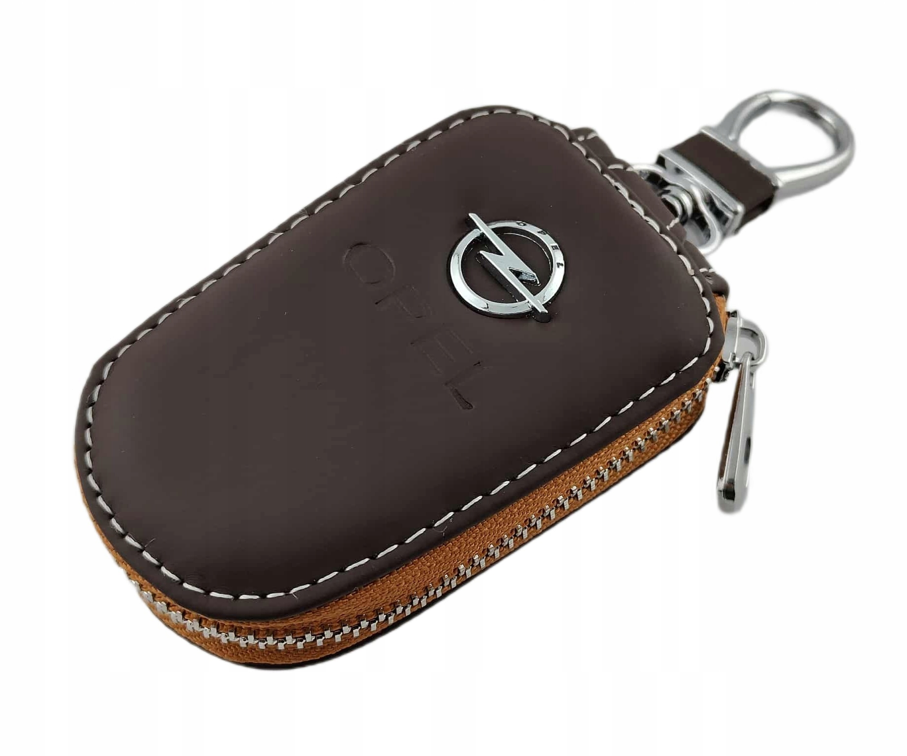 Opel Etui Pokrowiec Skórzany Na Kluczyk Brązowy Premium
