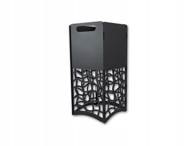 Ažurový Květináč vyřezávaný laserem Ocelový Stojan Na Květiny Černý