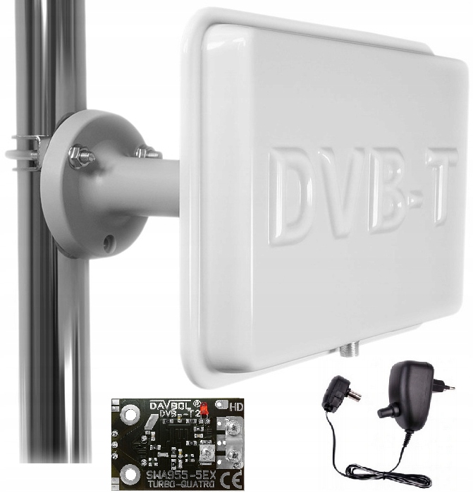 Nejsilnější Panelová Anténa DVB-T2 100dBuV Produkt Polský Filtr Lte MUX8