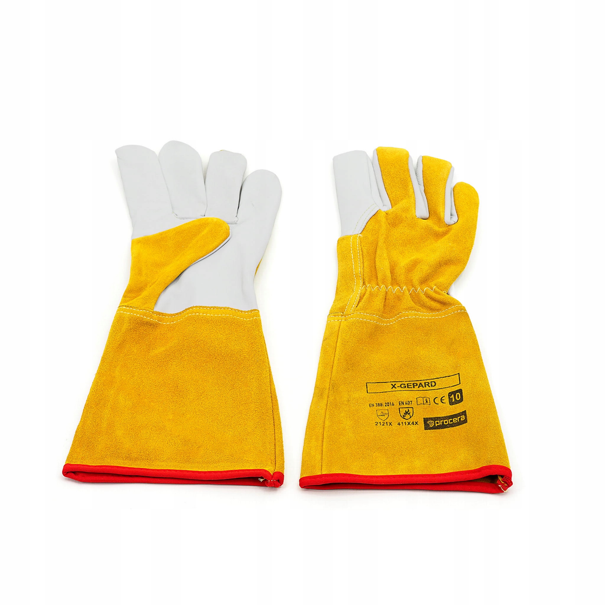 RĘKAWICE SPAWALNICZE X-GEPARD DŁUGIE R.10 SKÓRA Marka Procera