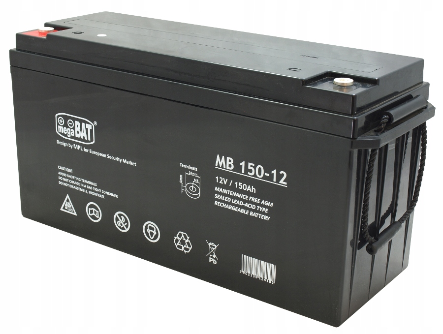 Mb 150-12: Akumulátor Vrla Mb 150-12 (484/171/241 mm)