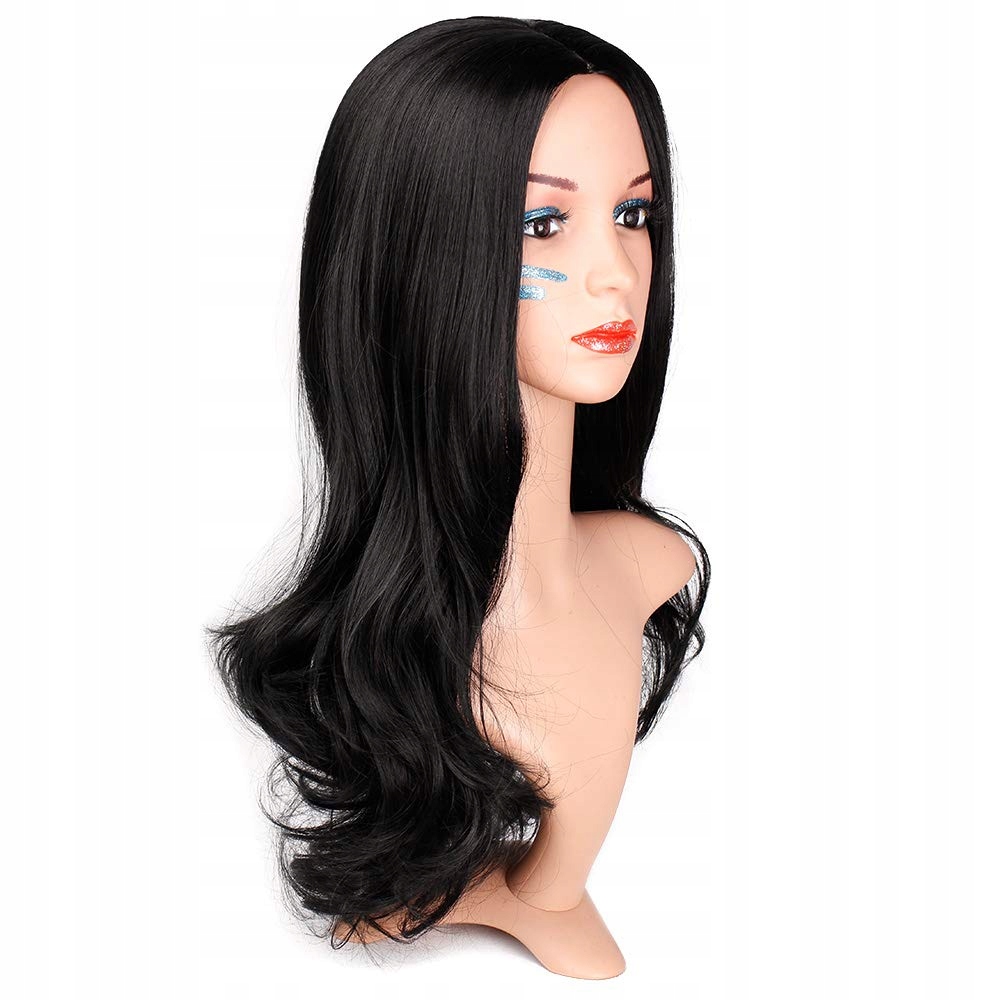 

Peruka Włosy Długie 65cm Czarne Brunetka W18