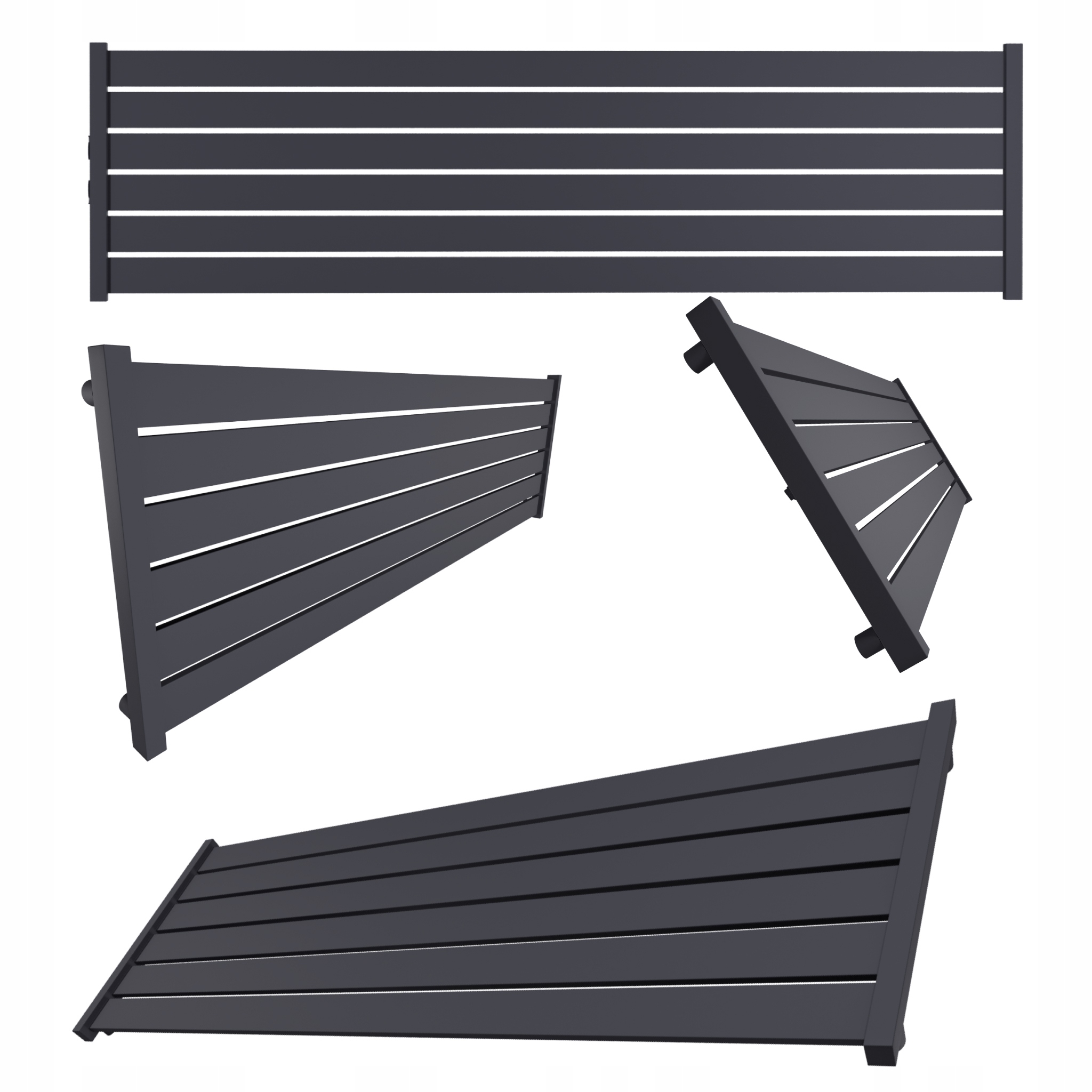 Dekorativní radiátor Lotus úrovně 61x160 Grafitový