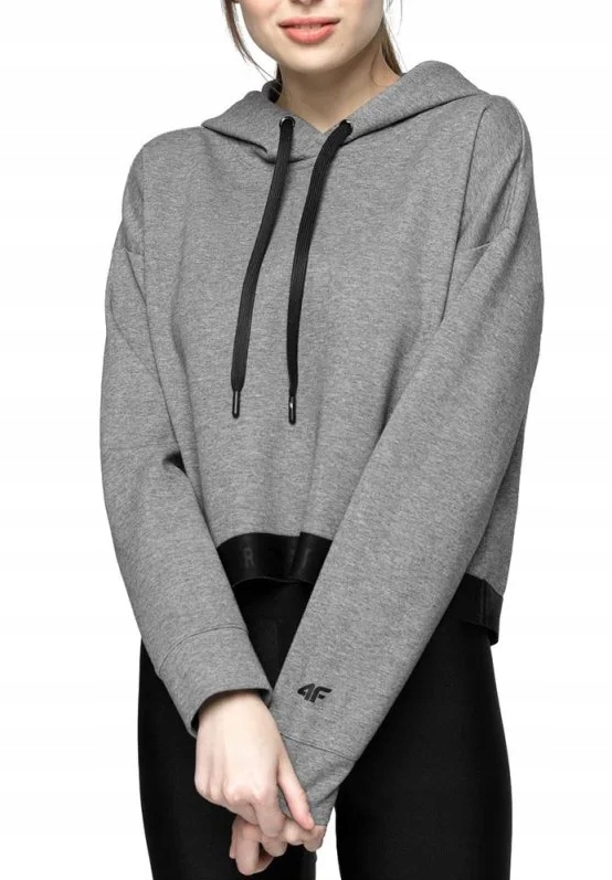 Dámská Mikina Crop-top 4F H4L21-BLD011 šedá r.XXL