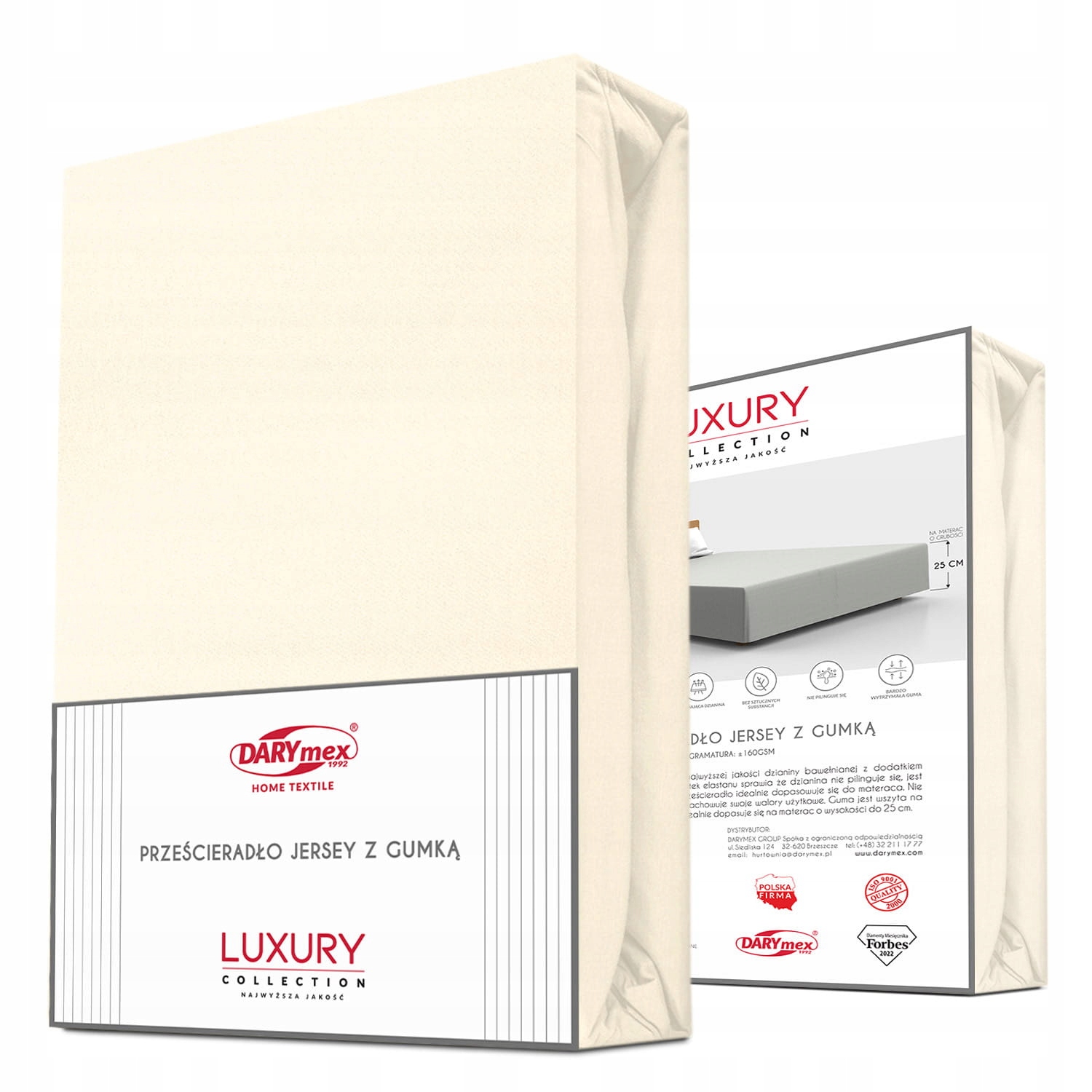 Prostěradlo jersey elastan s gumou ECRU/EKOLOGIE/90x200x30