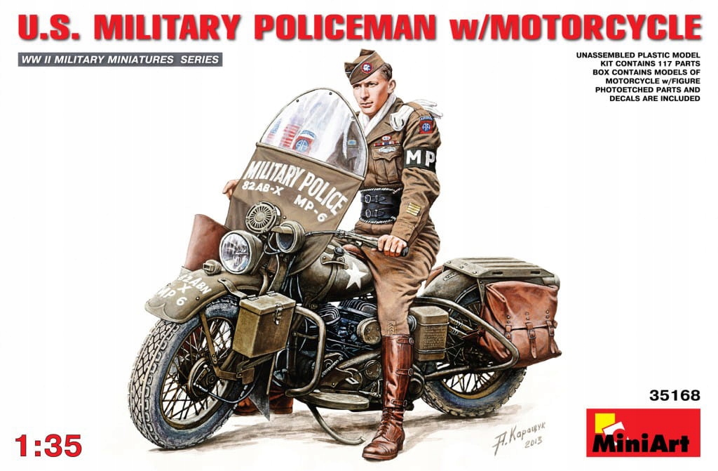 Americký vojenský policista s motocyklem 1:35 MiniArt 35168