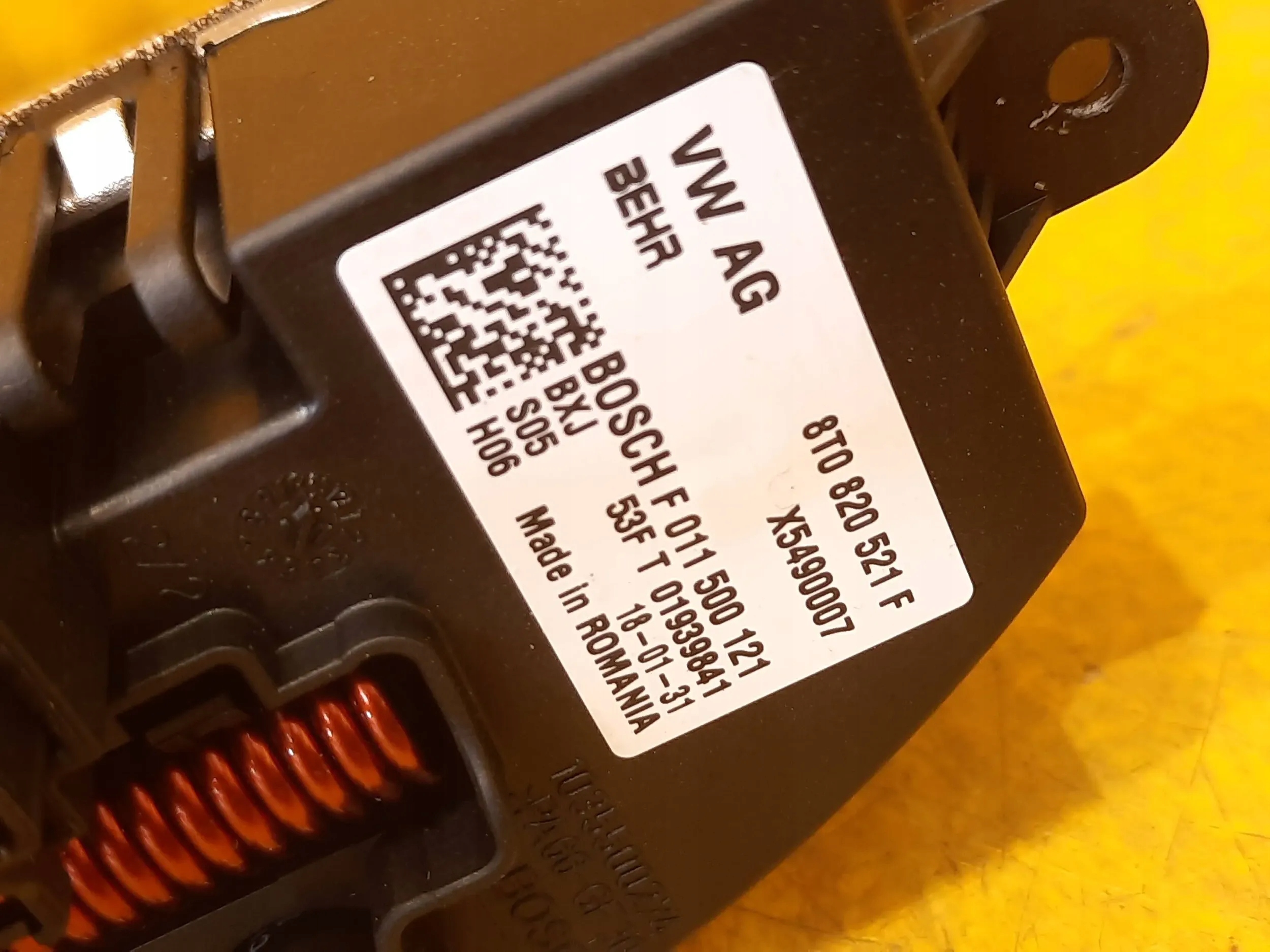 Porsche Macan 95B WENTYLATOR DMUCHAWY 8T0820521F Numery katalogowe zamienników 8T0820521F