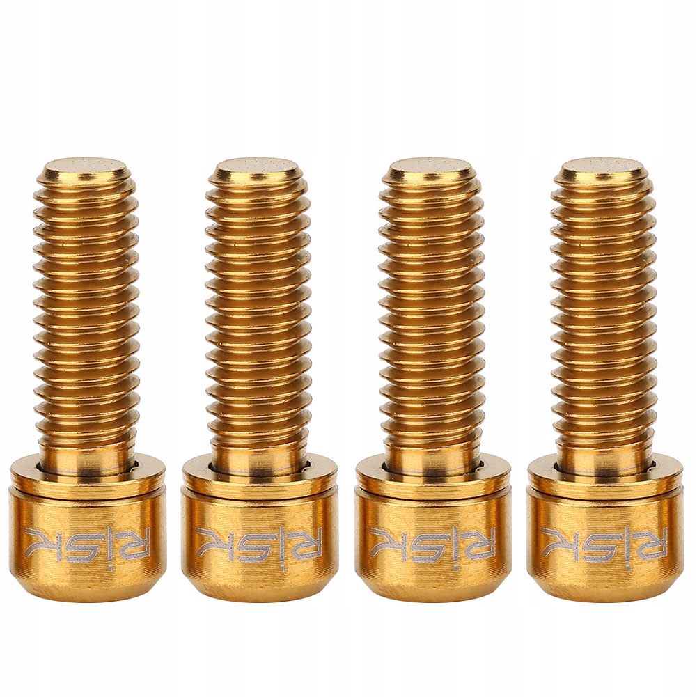 Śruba Zacisk Hamulca Tarczowego Rowerowego Ze Stopu Tytanu M6X18MM Złoty