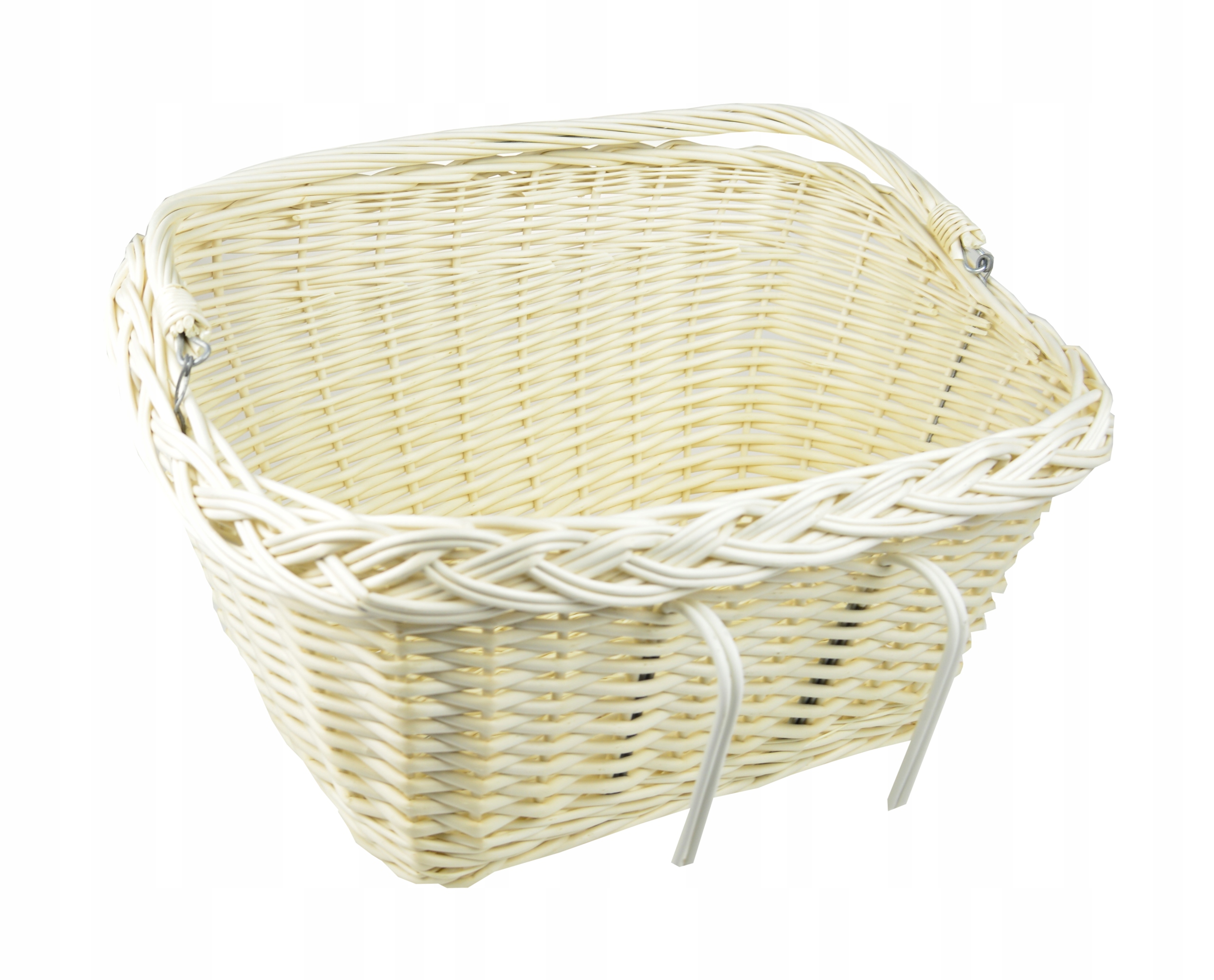 

Wiklinowy Koszyk Na Rower Duży beż/ecru 48 cm