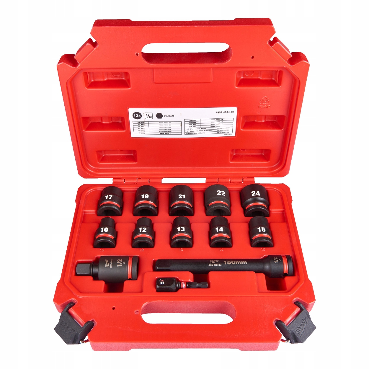 Sada príklepových nástavcov v kufríku Shockwave 1/2" 13 kusov 10-24 Milwaukee