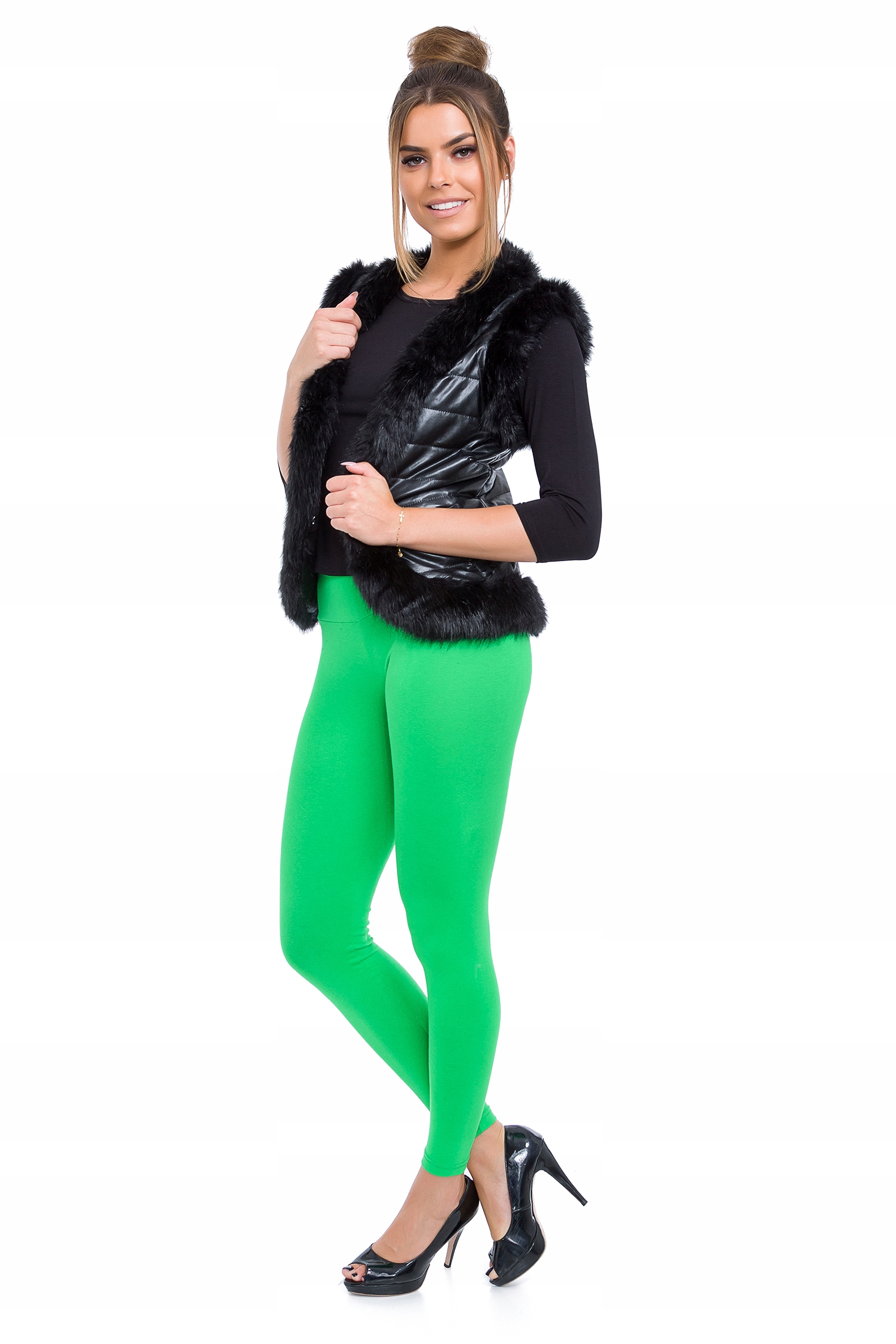 LEGGINSY BAWEŁNA WYSOKI STAN GETRY PANEL LWP 4XL Marka MITAAMI