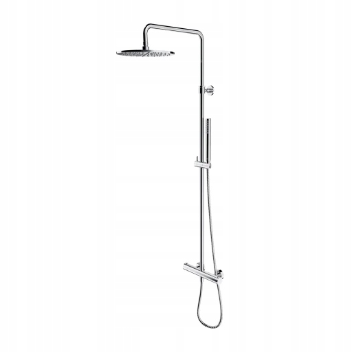 Termostatický sprchový systém na omietku, chrómový lesk