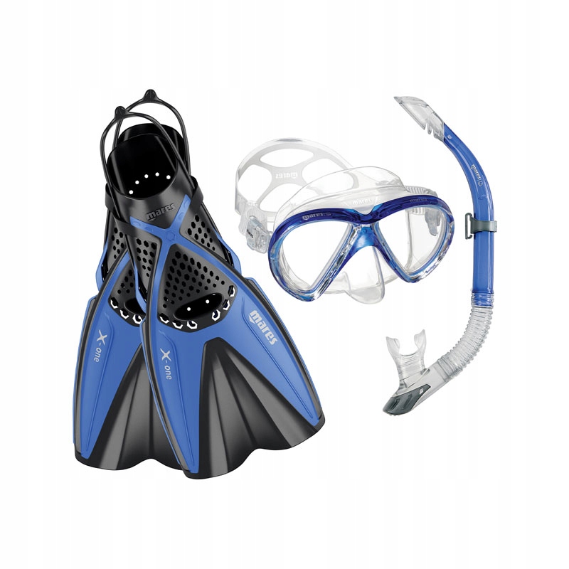 Mares X-One Marea pełny zestaw Abc do snorkelingu niebieski M/L (39/43)