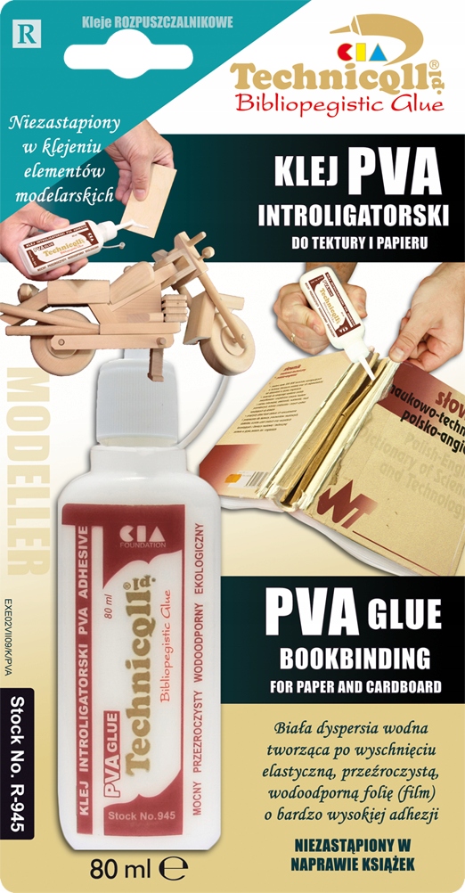 Klej introligatorski winylowy do papieru i tektury Technicqll 80 ml