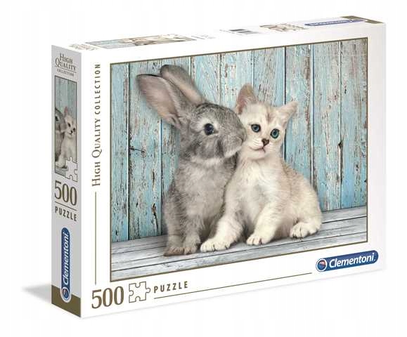 

Puzzle 500 el. Kot z królikiem K-35004