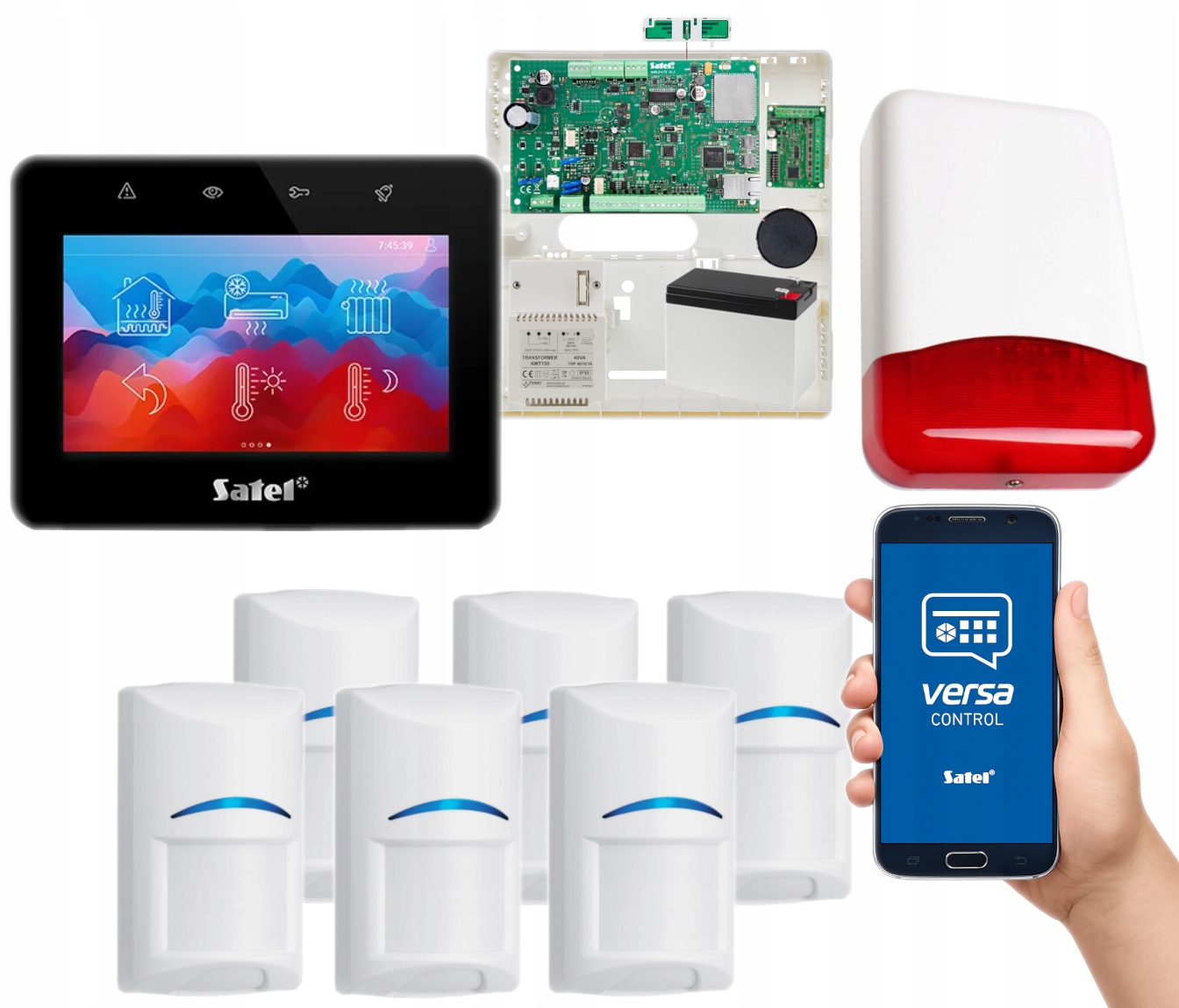 System Alarmowy Satel Versa Plus Lte Gsm Sms Dotyk 6 Czujek Bosch Aplikacja