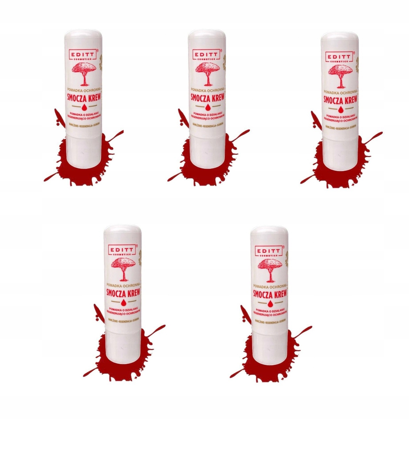 

Pomadka ochronna do ust Smocza Krew 5 sztuk