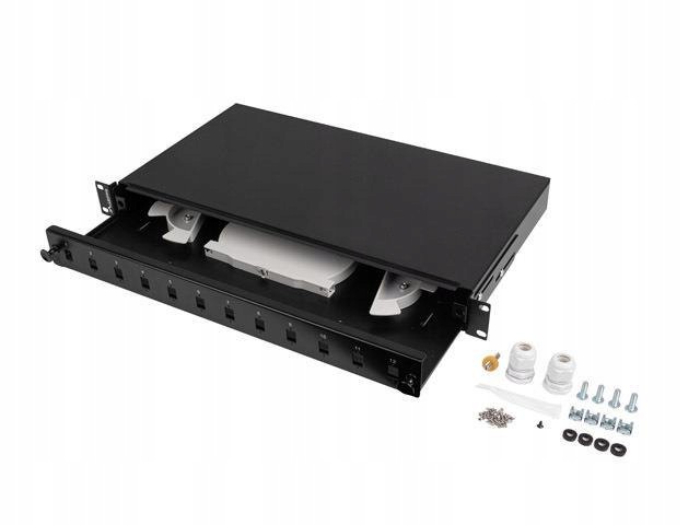 Przełącznica światłowodowa Lanberg 12xSC simplex 12xLC duplex Rack 1