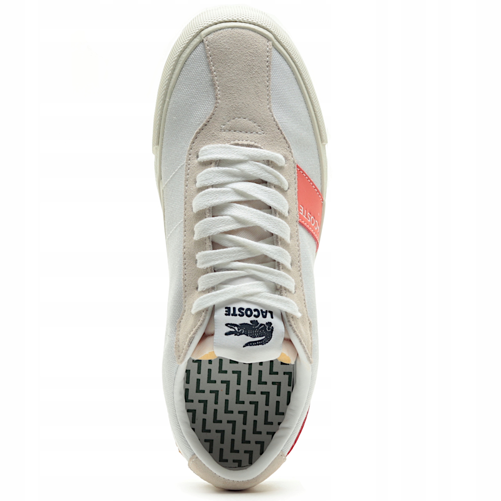 Lacoste Damskie Sneakersy Ball Net - Stylowe Buty na Co Dzień białe trampki Model BALL NET