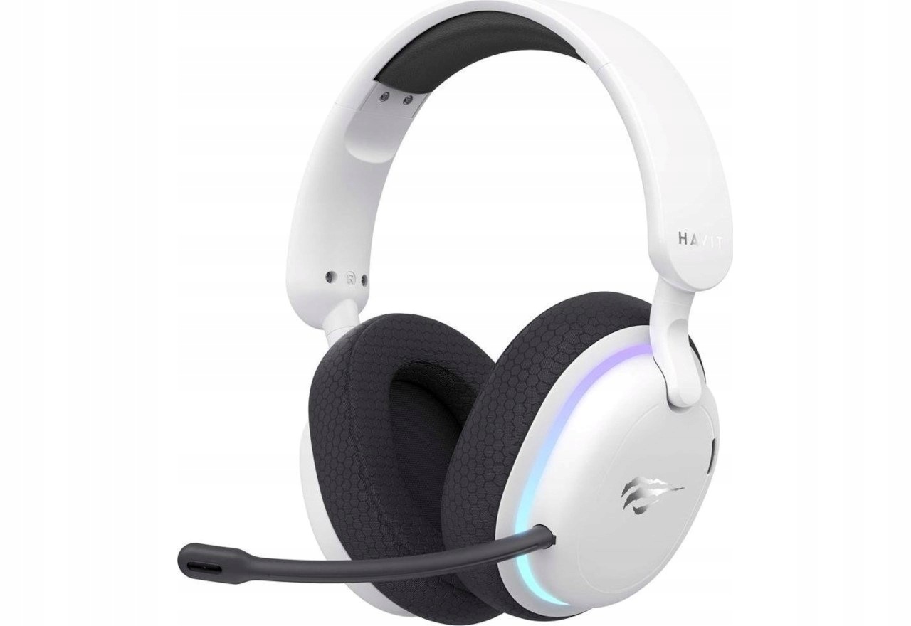 Słuchawki gamingowe Havit Fuxi-H7 Bluetooth 5.2, 28 ms, biało-czarne