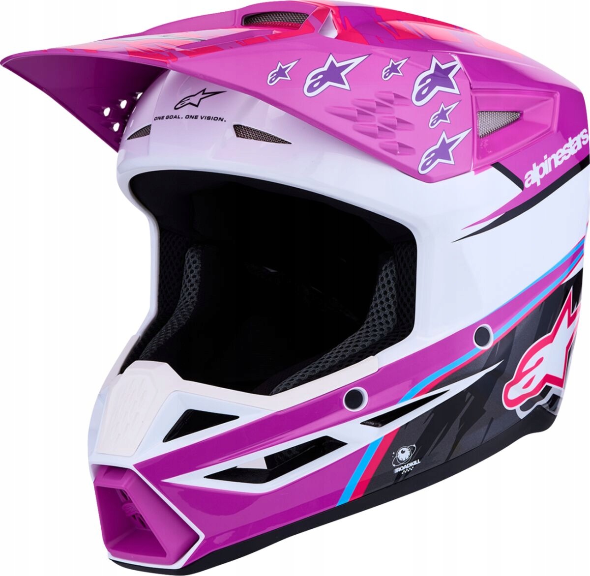 Detská Prilba Na Cross Alpinestars Youth SM3 Pu/wh/p (M) 8301227-3222