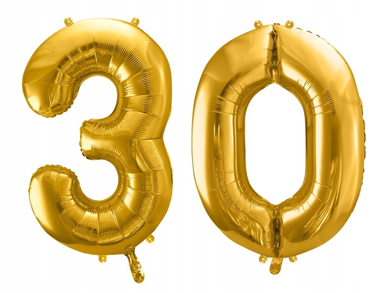 

Balony na 30 urodziny foliowe złote 86cm