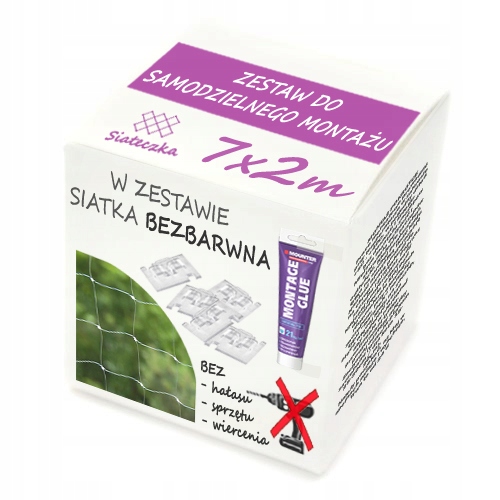 

Zestaw Siatka Przeciw Ptakom Bez Wiercenia 7x2m