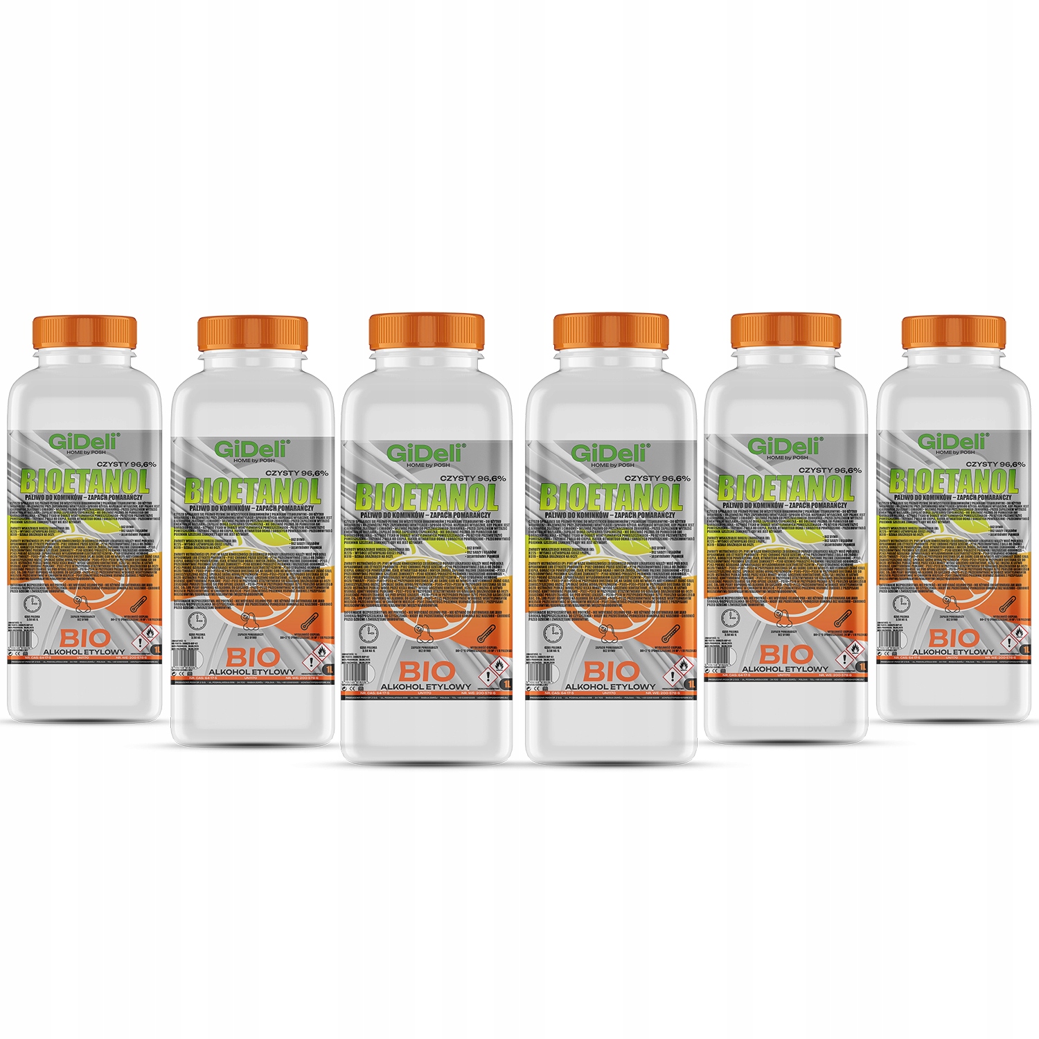 Bioetanol do krbu 6 x 1 l, vůně pomeranče, biopalivo