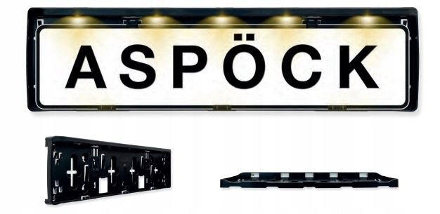 RAMKA TABLICY REJESTRACYJNEJ ASPOCK Z PODSWIETLENIEM FLEX LED 1,5M ASS2 ASP
