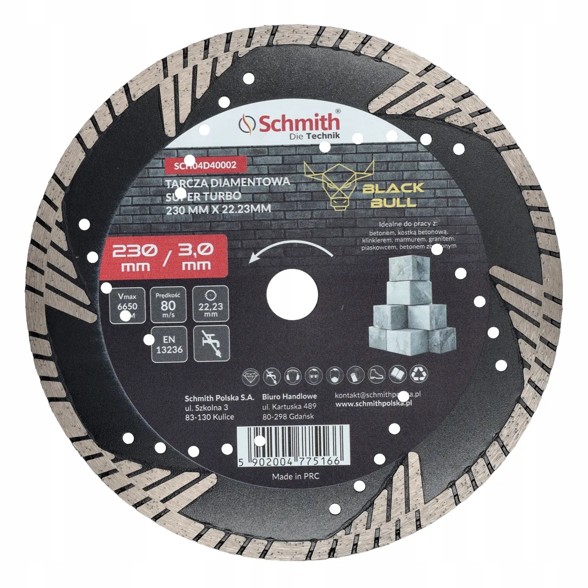 Diamantový kotouč Turbo 230 mm Black Bull Schmith