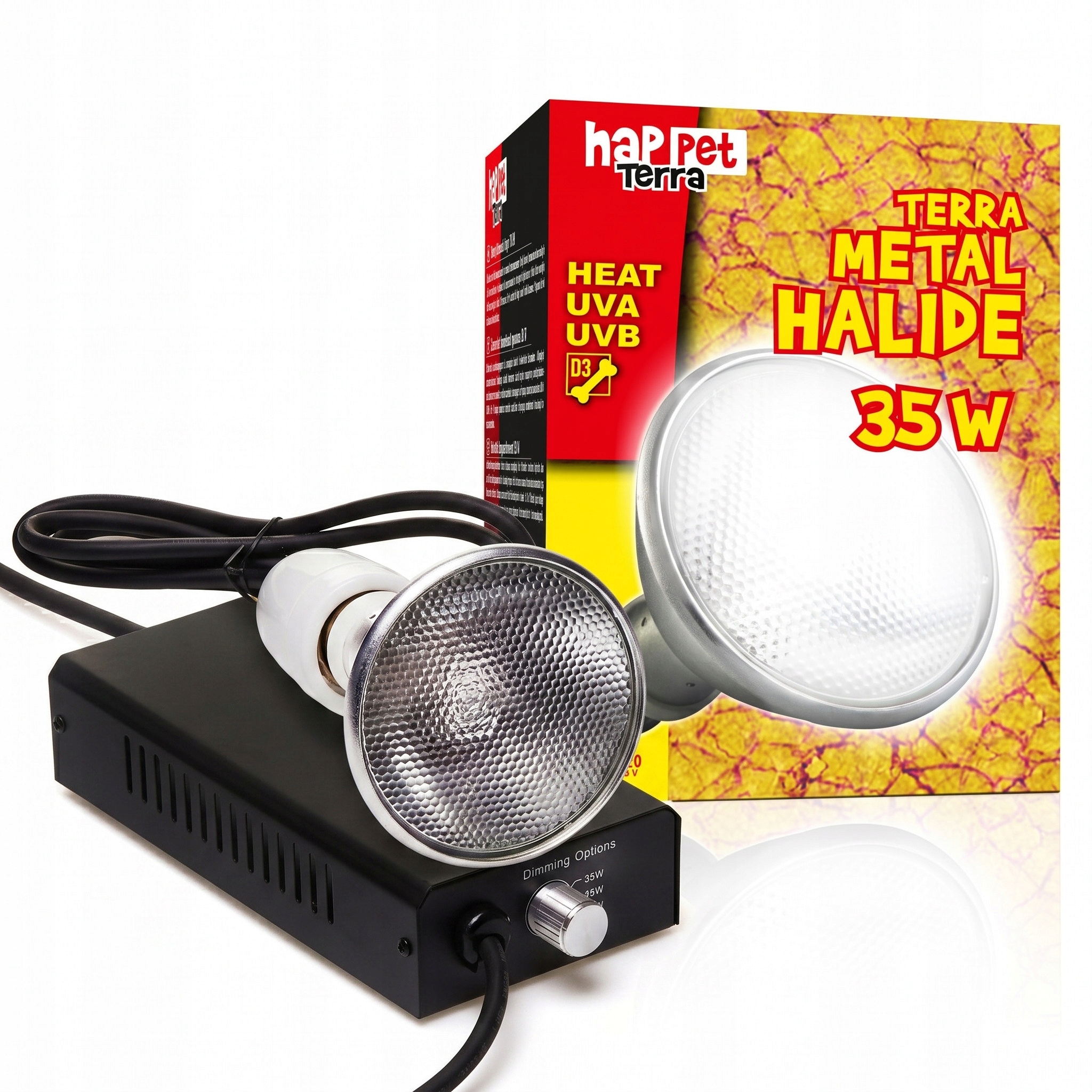 Żarówka grzewcza Uvb Metahalogen 35W statecznik Zestaw do terrarium