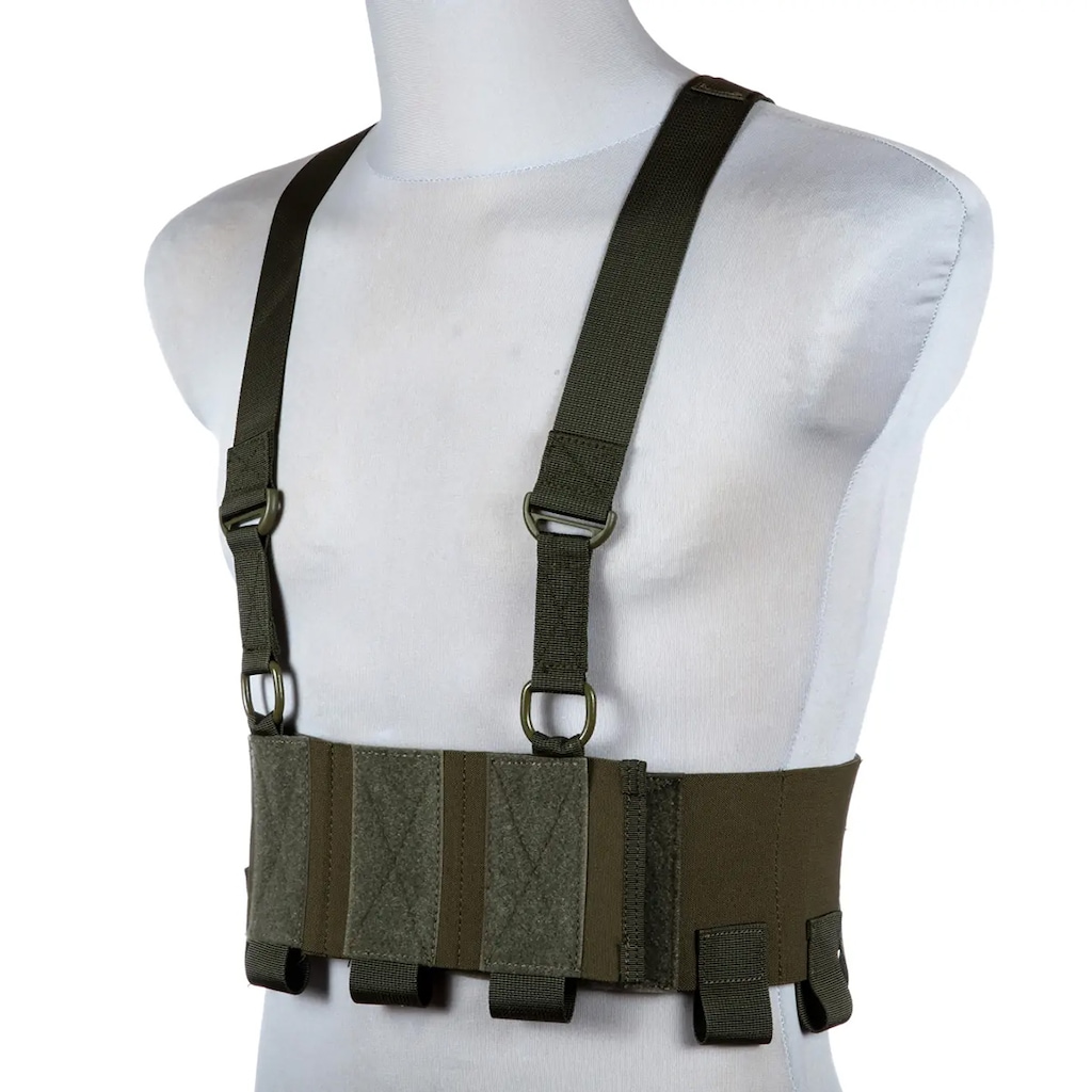 Vesta Low-Vis typu Chest Rig Olivová