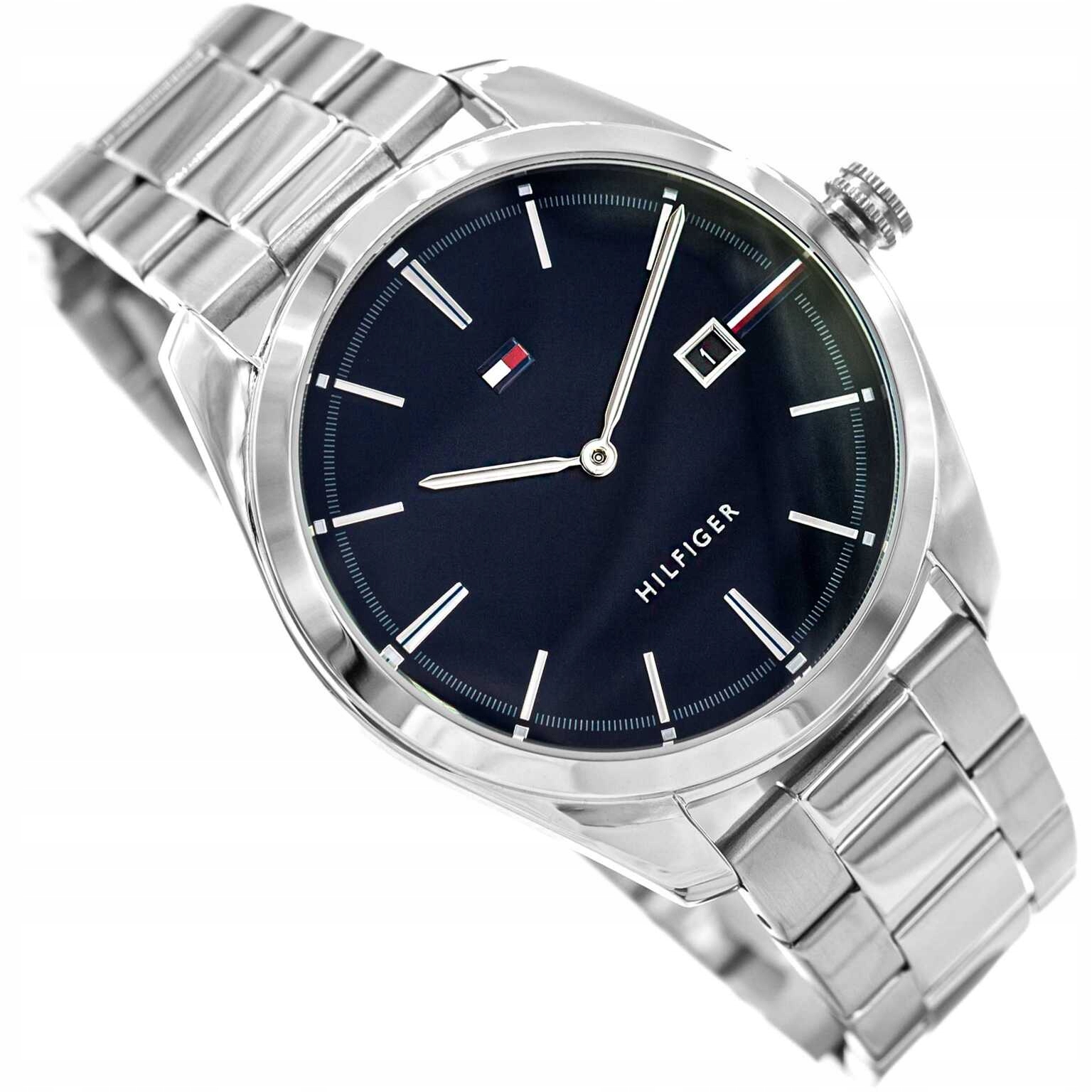 Pánské Hodinky Tommy Hilfiger 1710426 Theo Stříbrné Na Náramku Datumovka