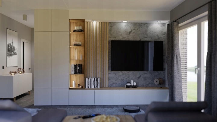 Ściana telewizyjna RTV - TEO w całości