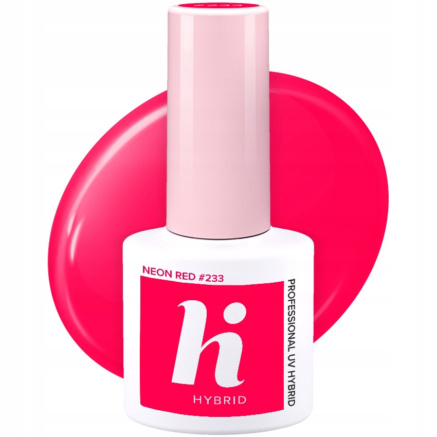 HI HYBRID LAKIER HYBRYDOWY 233 NEON RED 5ml