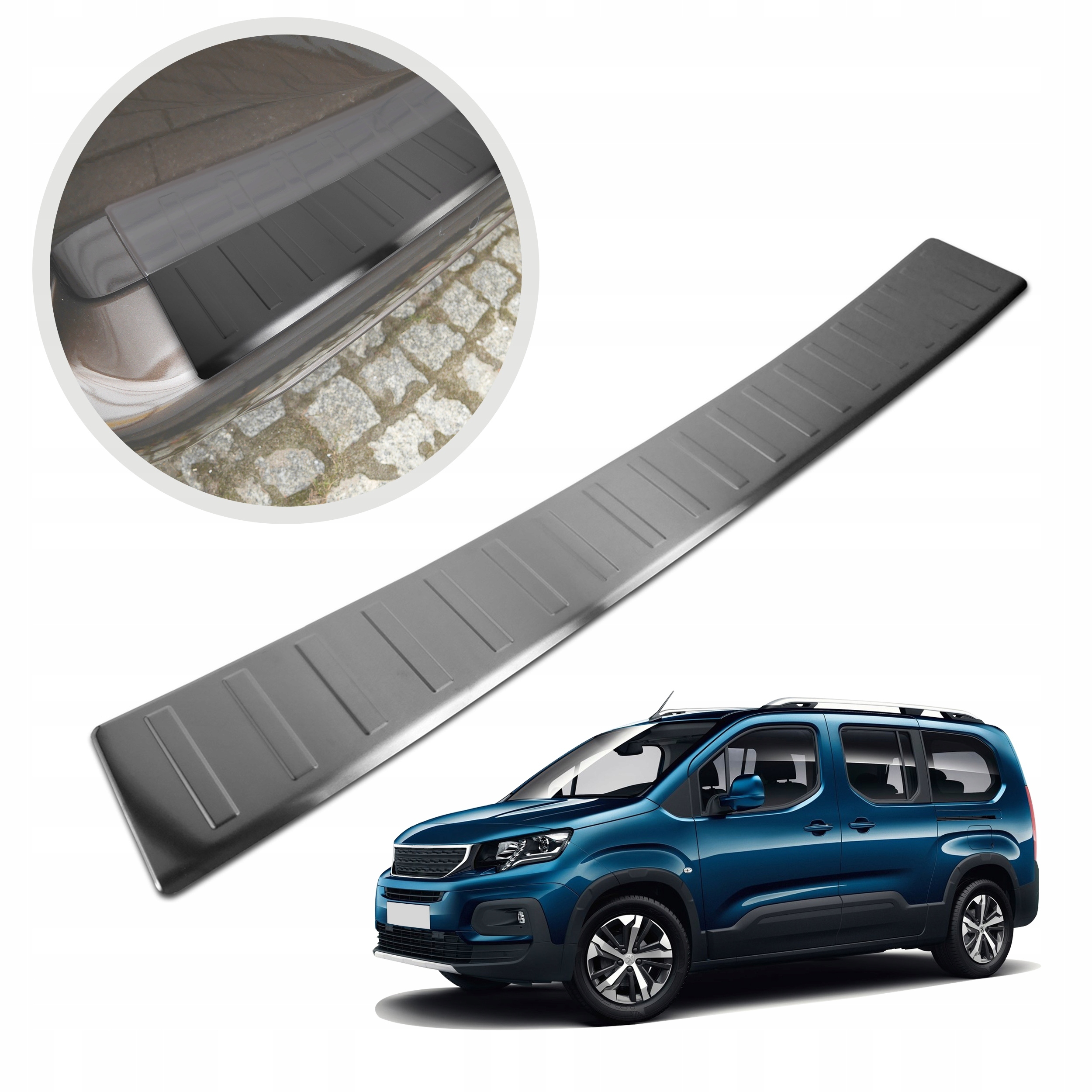 Kryt ochrannej lišty na zadný nárazník Toyota Proace City 2018- oceľ