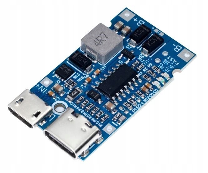 Moduł BMS do akumulatorów Li-ion 2S z USB typu C i obsługą QC