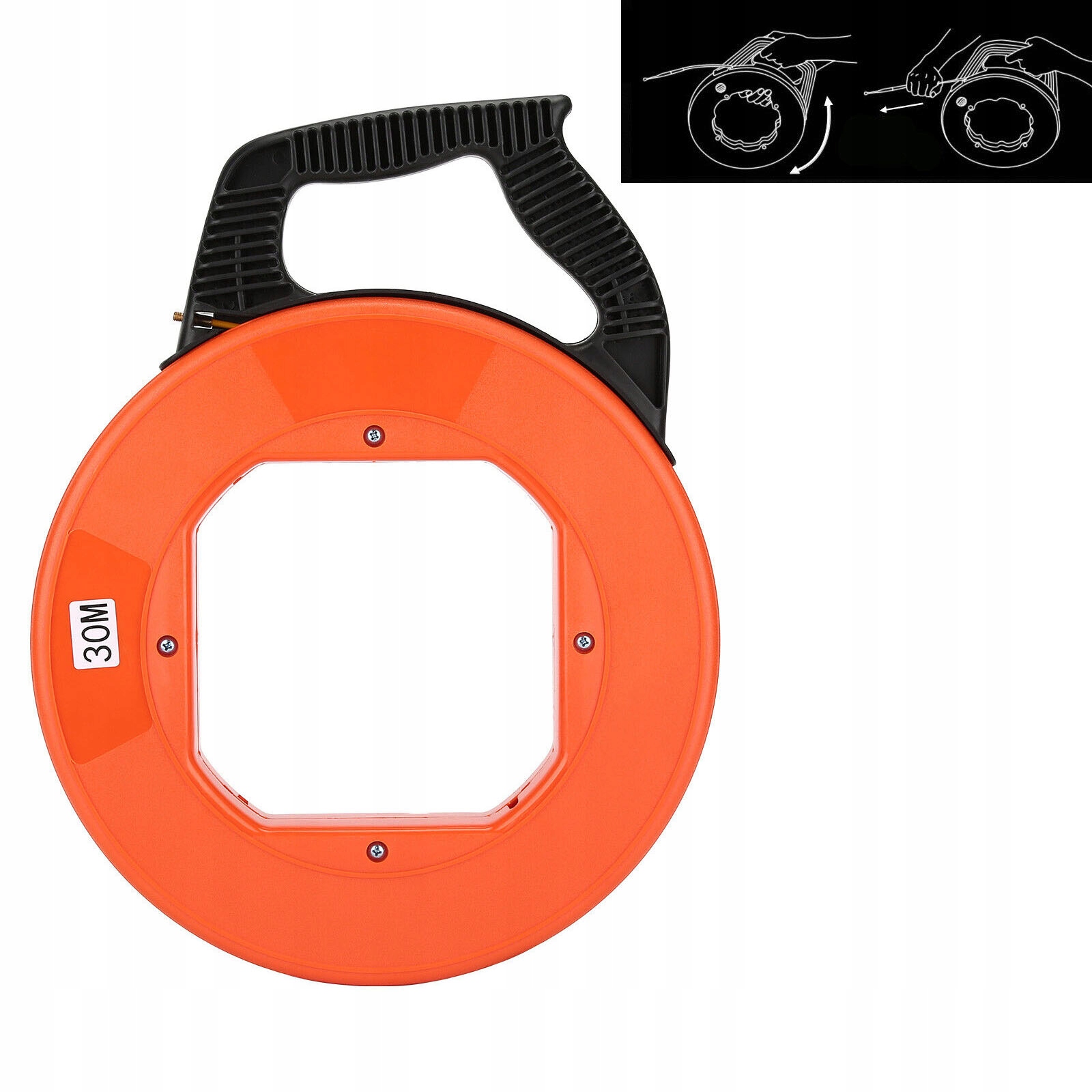 Skleněné Vlákno Kazeta Pilot Pro Protahování Kabelů Stalka Naviják 30 m 4 mm