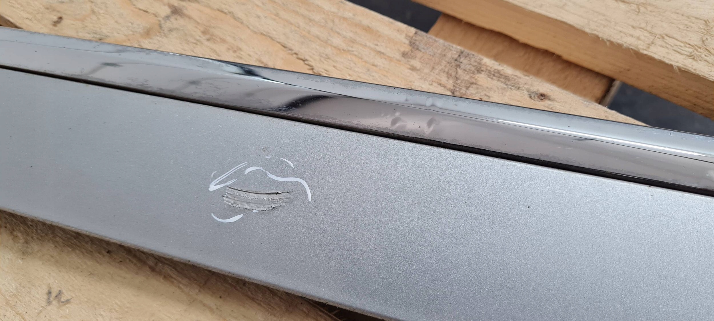 A6 C6 LIFT moulding door left left front CHROM LX7W 4F0853959J