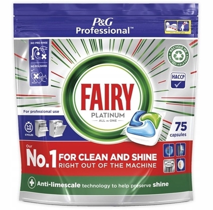 Levně Fairy Platinum All in 1 kapsle do myčky nádobí, 75 kusů