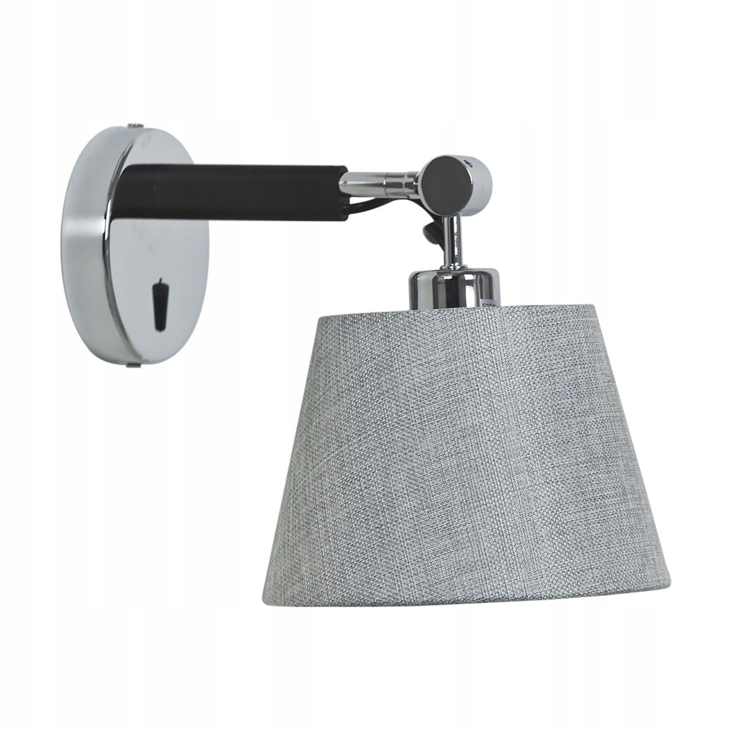 Grafitová nástenná lampa Zyta s vypínačom, chrómová, moderná, do obývačky, chodby