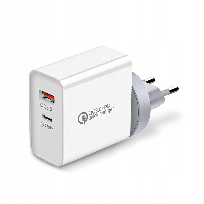 

Mocna Ładowarka Sieciowa 2xUSB Usb-c Qc 3.0 Pd 36W